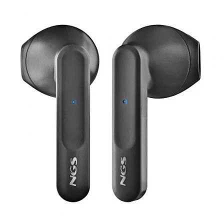 NGS Auriculares Bluetooth ARTICA MOVE Bluetooth 5.3 ENC Carga Inalámbrica - 7h Autonomía Auricular + 28h Total con Estuche, Almohadillas S/M/L, Negros (ARTICAMOVEBLACK)